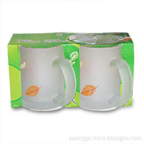 Frosted Mug with Pretty Decal Printing